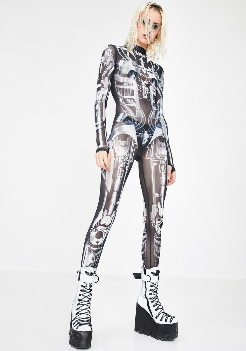 Exx Machina Sheer Catsuit sold by Dolls Kill product image thumbnail 3