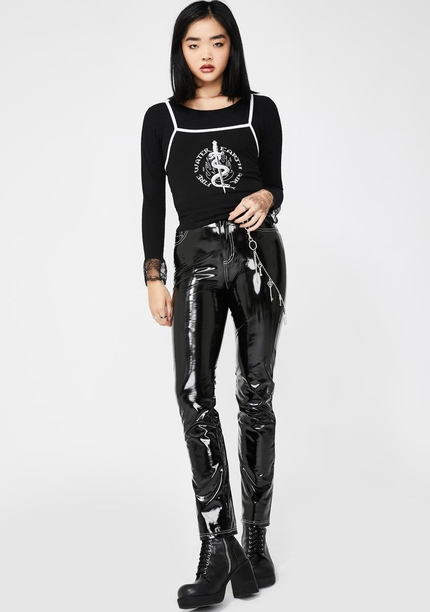 The Void Vinyl Pants sold by Dolls Kill product image thumbnail 3