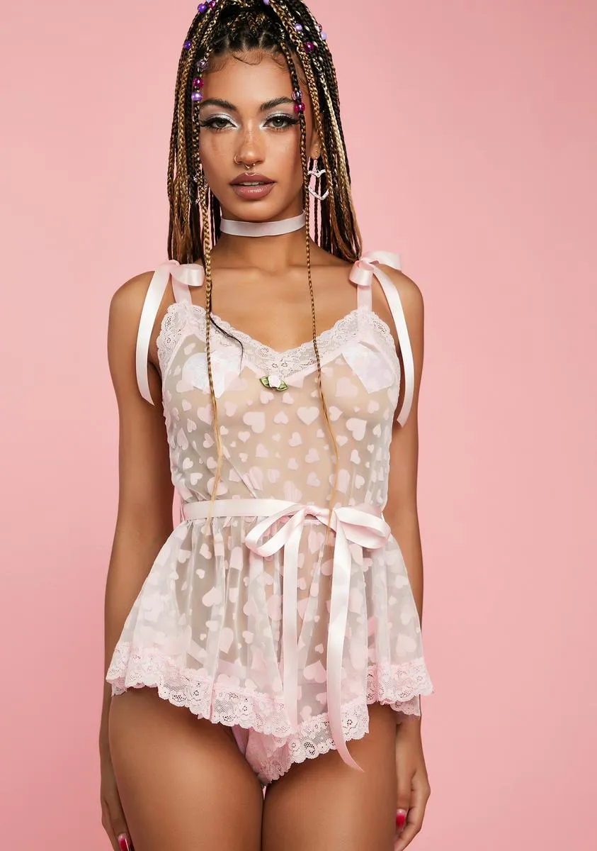 Pulling All Nighters Mesh Romper sold by Dolls Kill