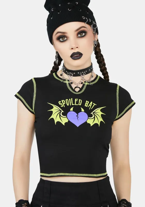 Angsty As Ever Crop Tee made by Dolls Kill