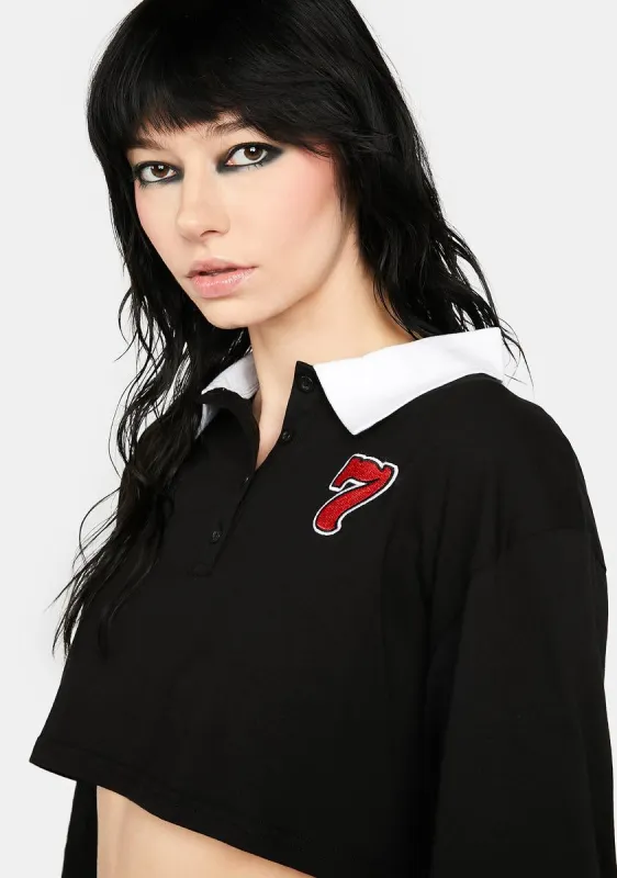 Lucky Number Crop Top sold by Dolls Kill