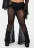 Plus Twilight Skies Mesh Pull-On Flares sold by Dolls Kill
