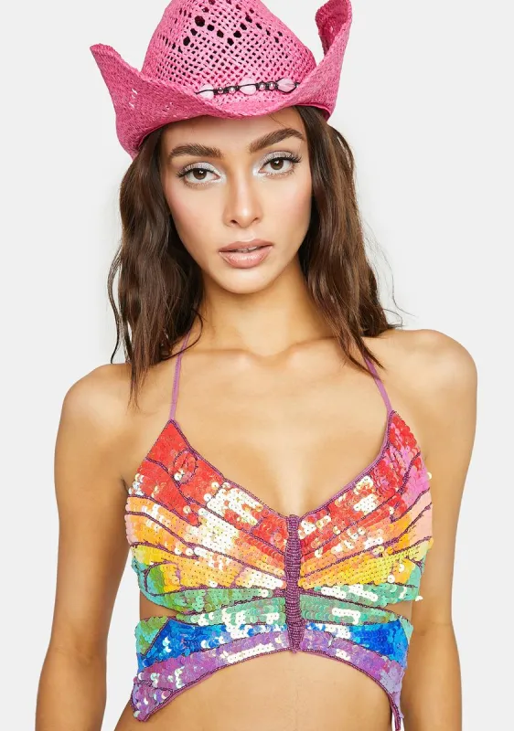 Freaky Playa Dreamin' Butterfly Top sold by Dolls Kill