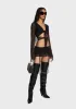 Indigo Tie Front Crop Top - Black sold by Dolls Kill