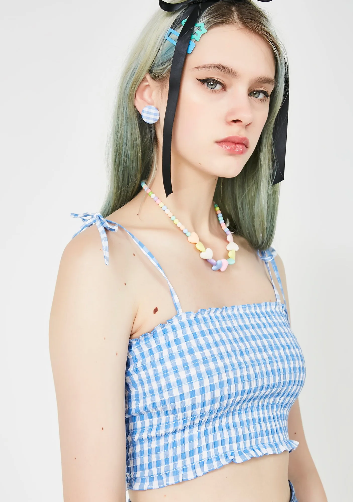 Girl Nxt Door Smocked Crop Top sold by Dolls Kill product image thumbnail 3