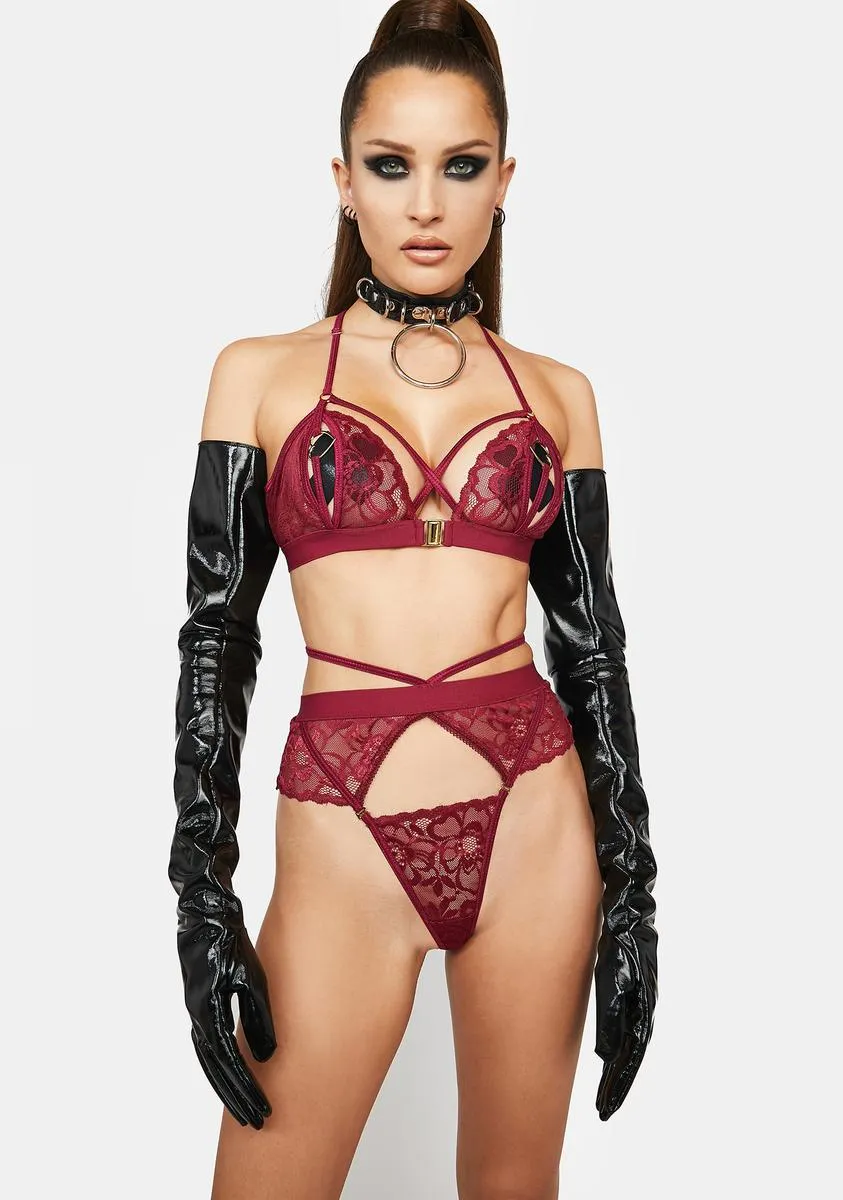 Lucky Kiss Lingerie Set sold by Dolls Kill