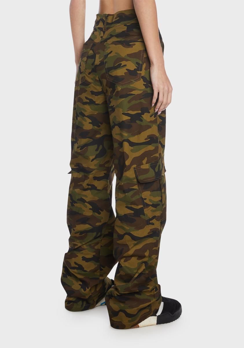 Baggy Camo Cargo Pants sold by Dolls Kill product image thumbnail 4