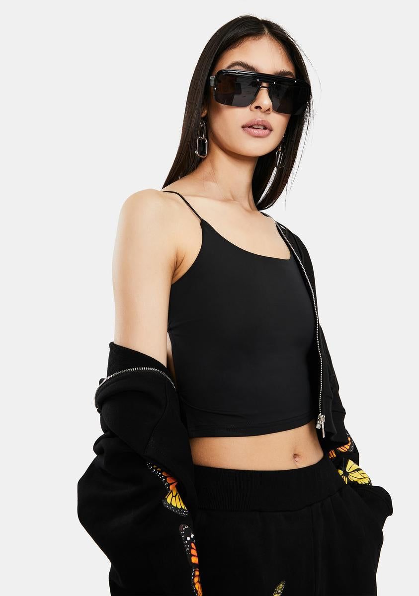 Black Cleo Crop Top sold by Dolls Kill product image thumbnail 2
