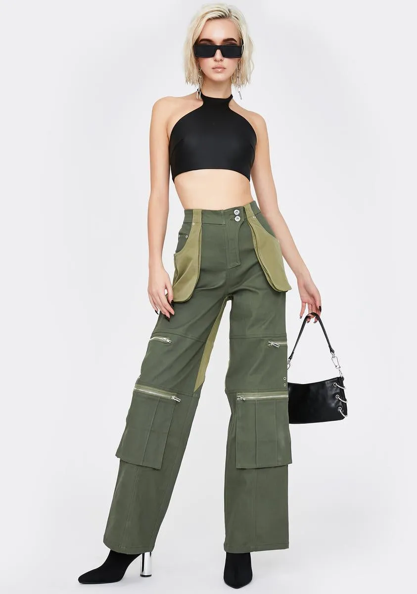 Khaki Blaze Cargo Pants sold by Dolls Kill product image thumbnail 3