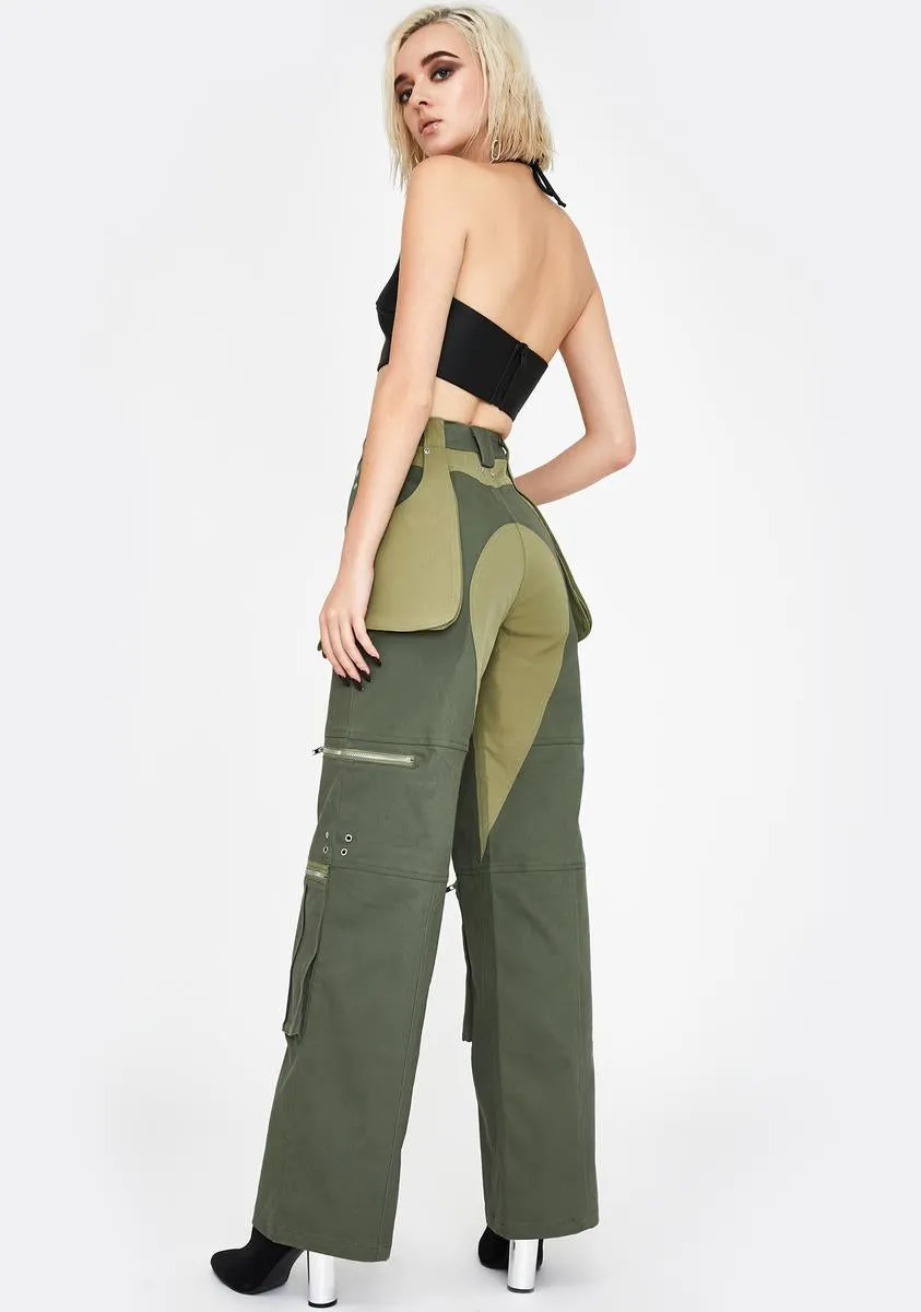 Khaki Blaze Cargo Pants sold by Dolls Kill product image thumbnail 4