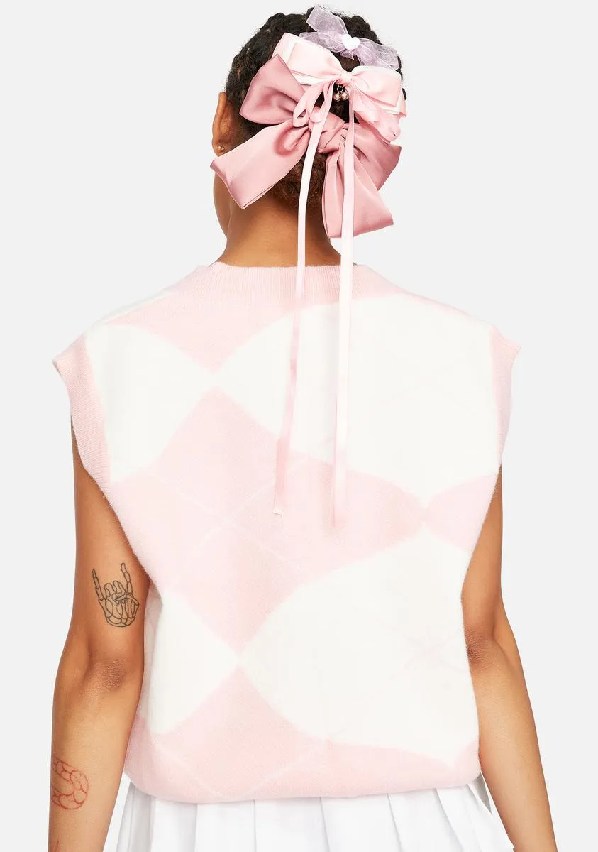 Abstract Argyle Crop Vest sold by Dolls Kill product image thumbnail 4
