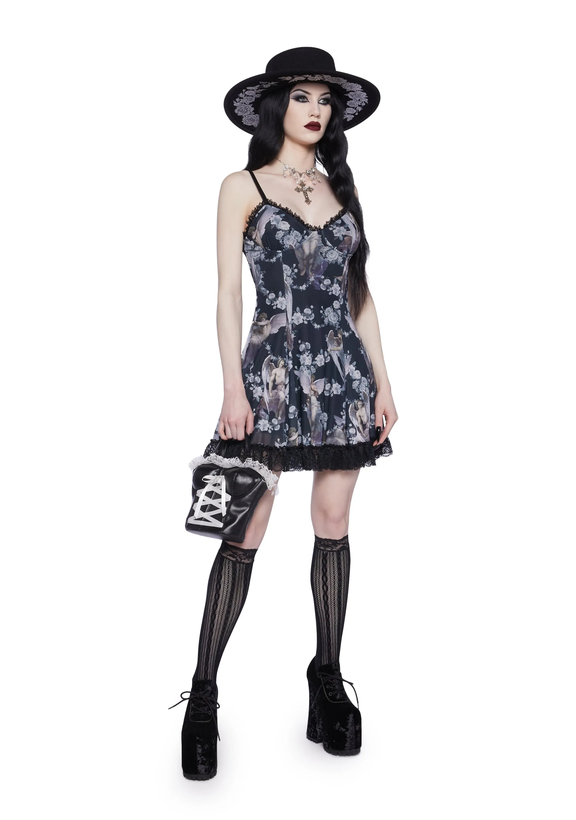 Afflicted Angel Mesh Dress sold by Dolls Kill product image thumbnail 2