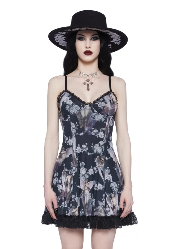 Afflicted Angel Mesh Dress sold by Dolls Kill