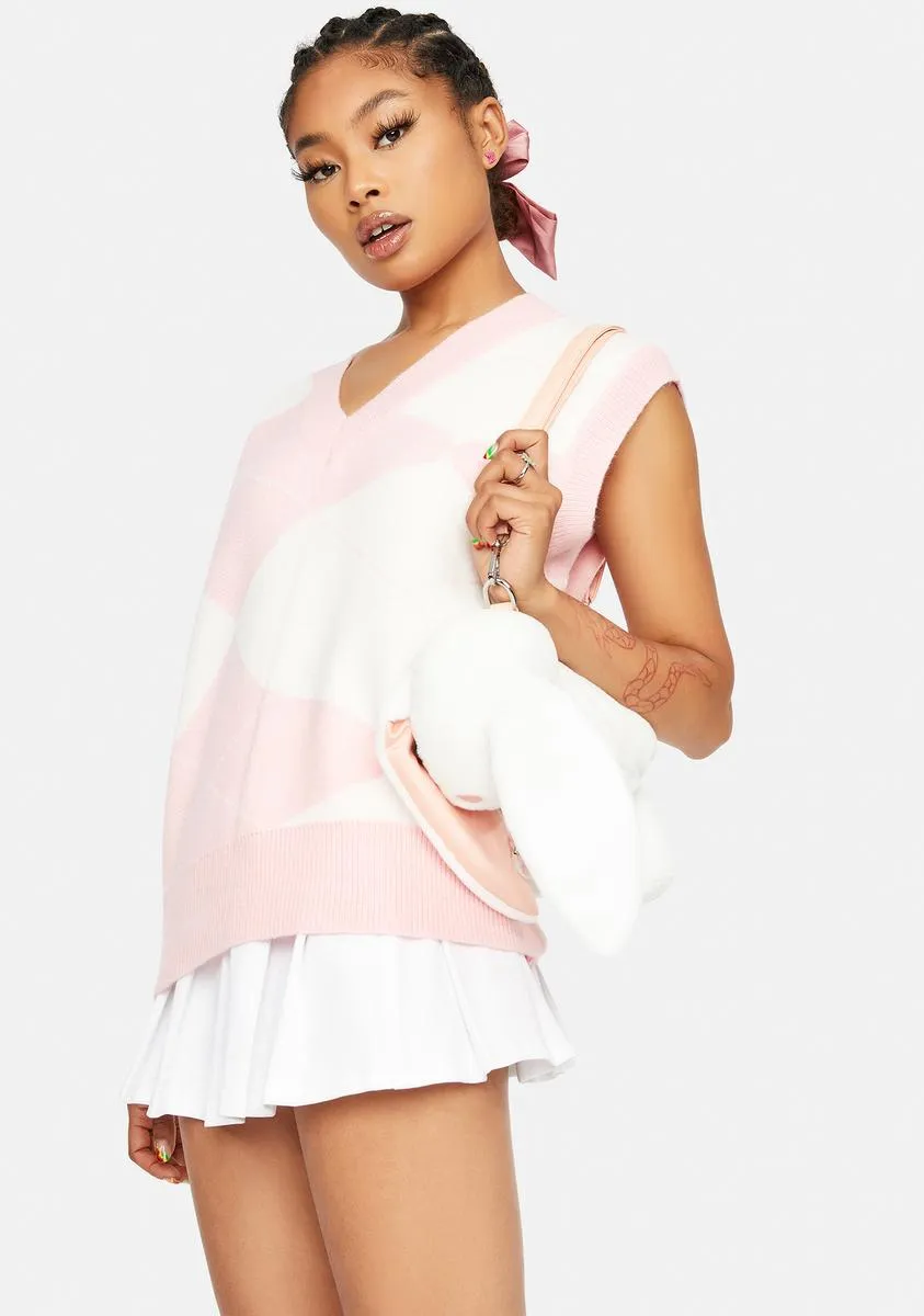 Abstract Argyle Crop Vest sold by Dolls Kill product image thumbnail 2