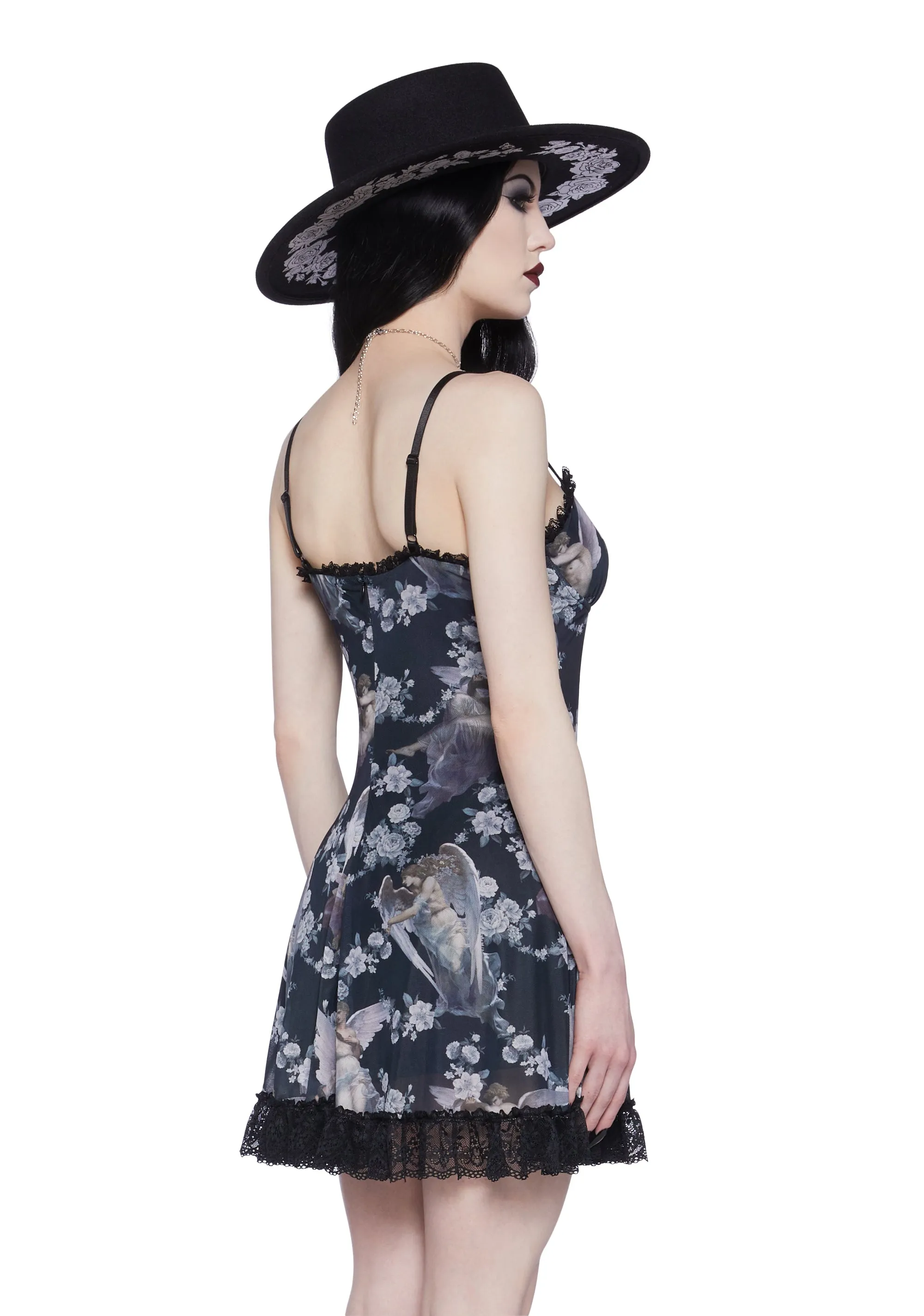 Afflicted Angel Mesh Dress sold by Dolls Kill product image thumbnail 4