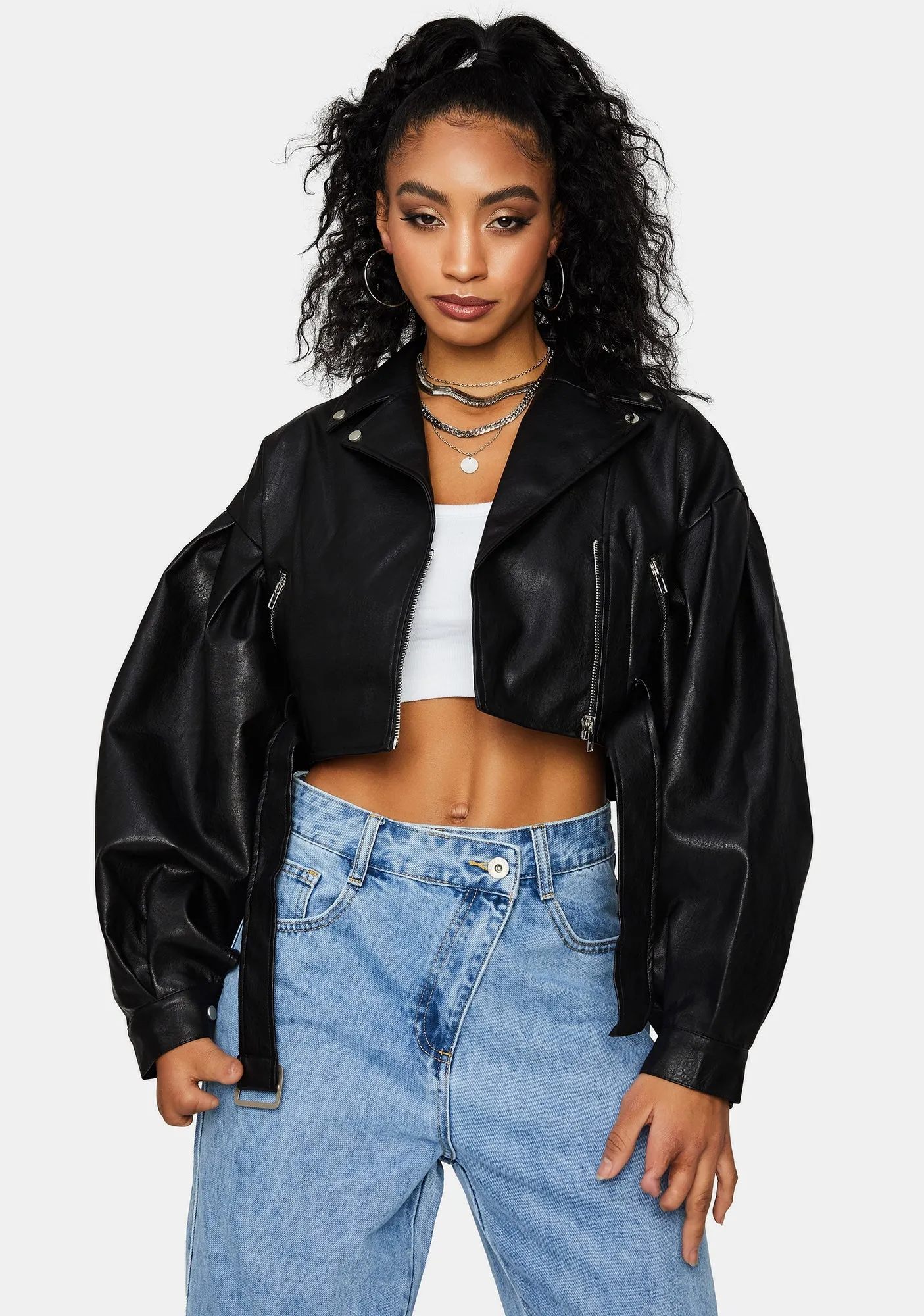 Got Bad Blood Crop Moto Jacket sold by Dolls Kill