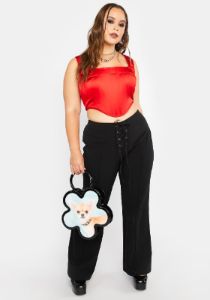 Plus Just A Girl Satin Corset Top sold by Dolls Kill
