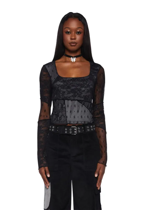 My All Long Sleeve Top - Black sold by Dolls Kill