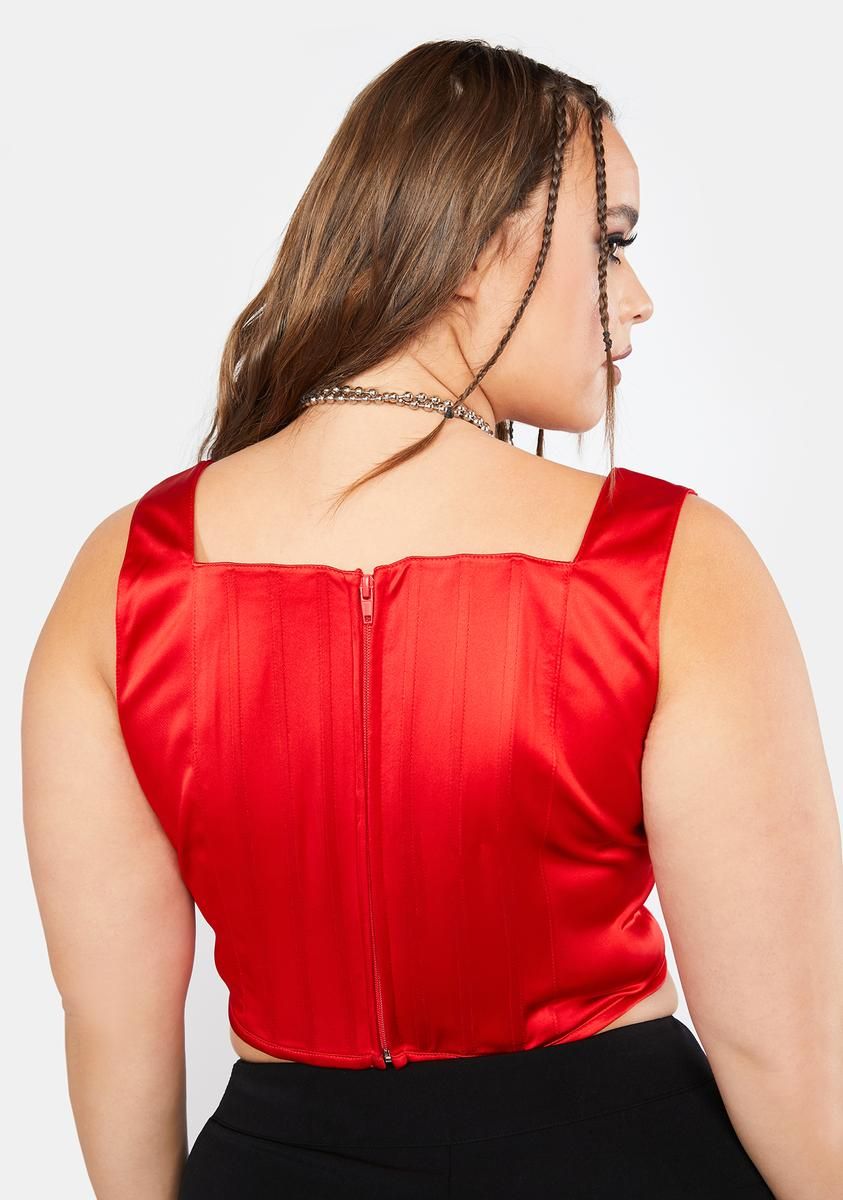 Plus Just A Girl Satin Corset Top sold by Dolls Kill product image thumbnail 4