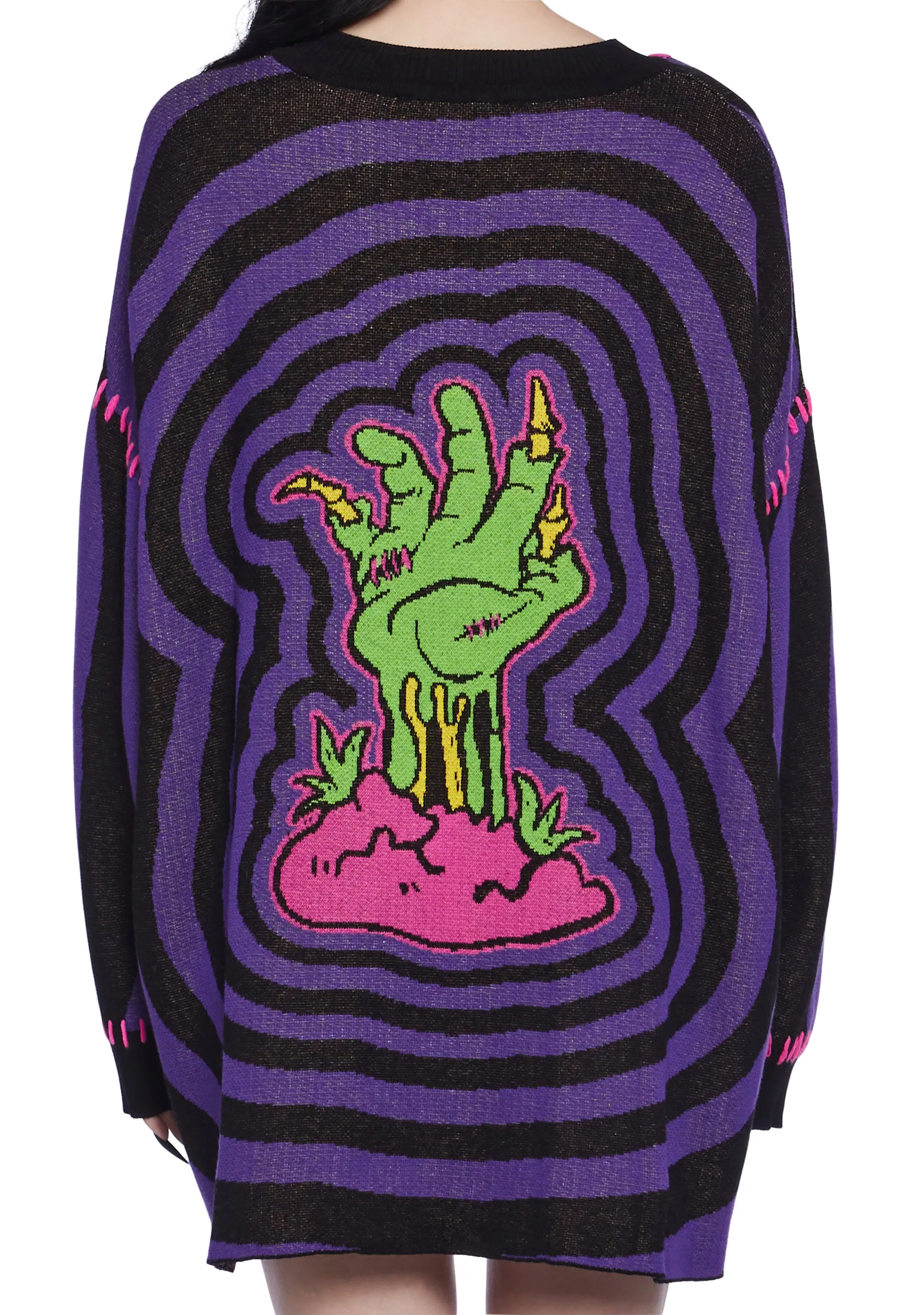 Ghoulish Gateway Intarsia Sweater sold by Dolls Kill product image thumbnail 2