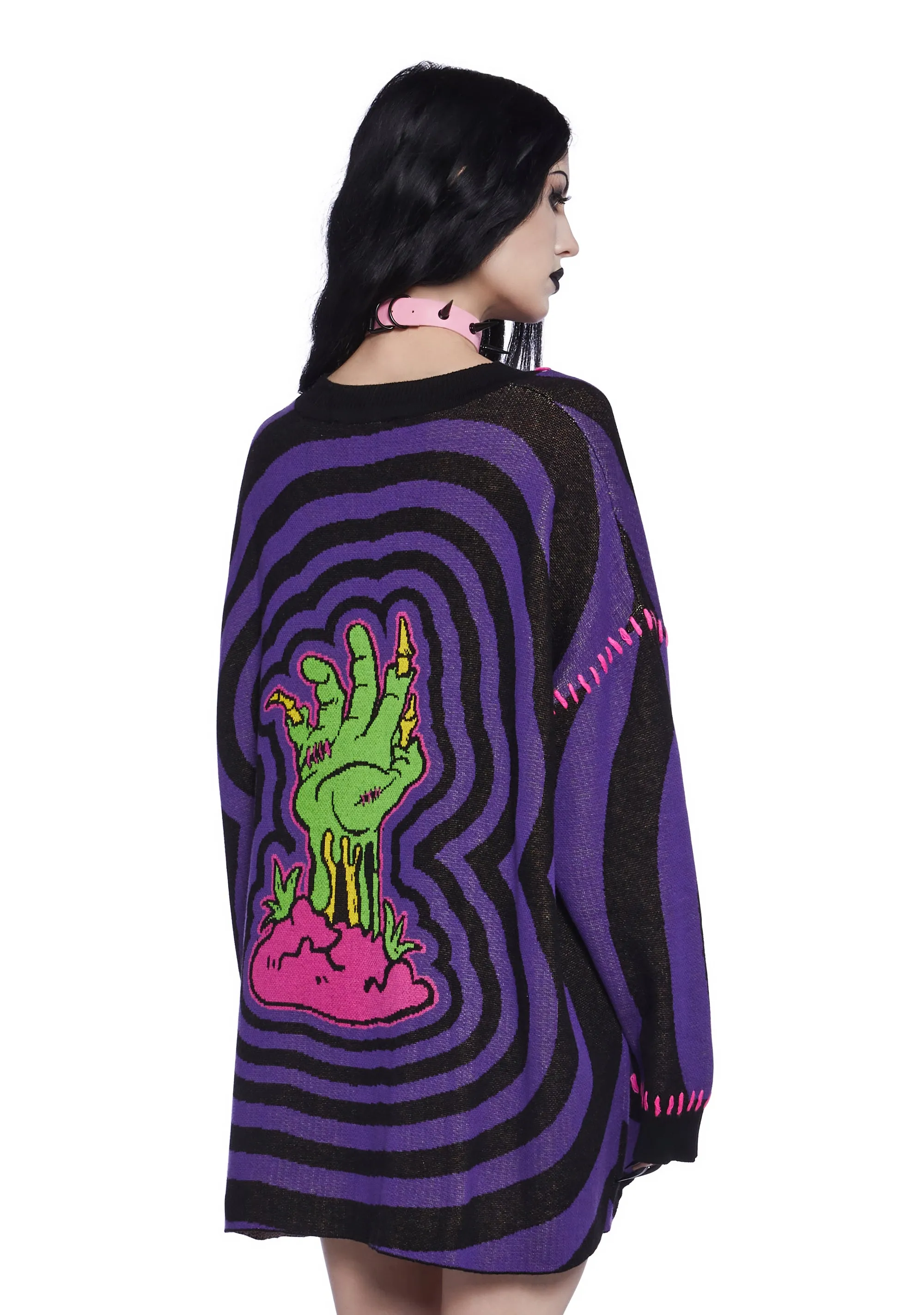 Ghoulish Gateway Intarsia Sweater sold by Dolls Kill product image thumbnail 5