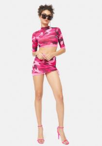 Camo Cutie Layered Mesh Skirt Set sold by Dolls Kill