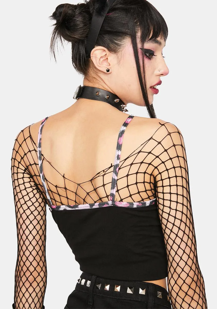 Don't Cross Meow Crop Top sold by Dolls Kill product image thumbnail 5