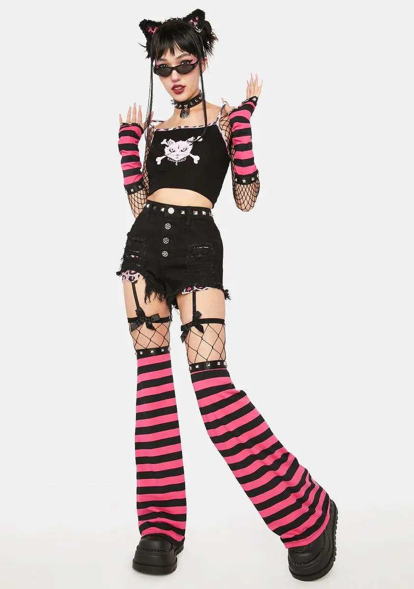 Don't Cross Meow Crop Top sold by Dolls Kill product image thumbnail 4