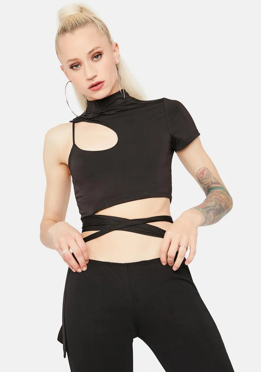 What's Next Cut Out Wrap Tee sold by Dolls Kill