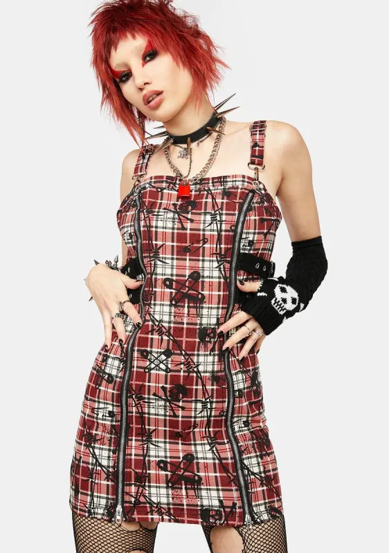 Lust Or Envy Plaid Mini Dress sold by Dolls Kill