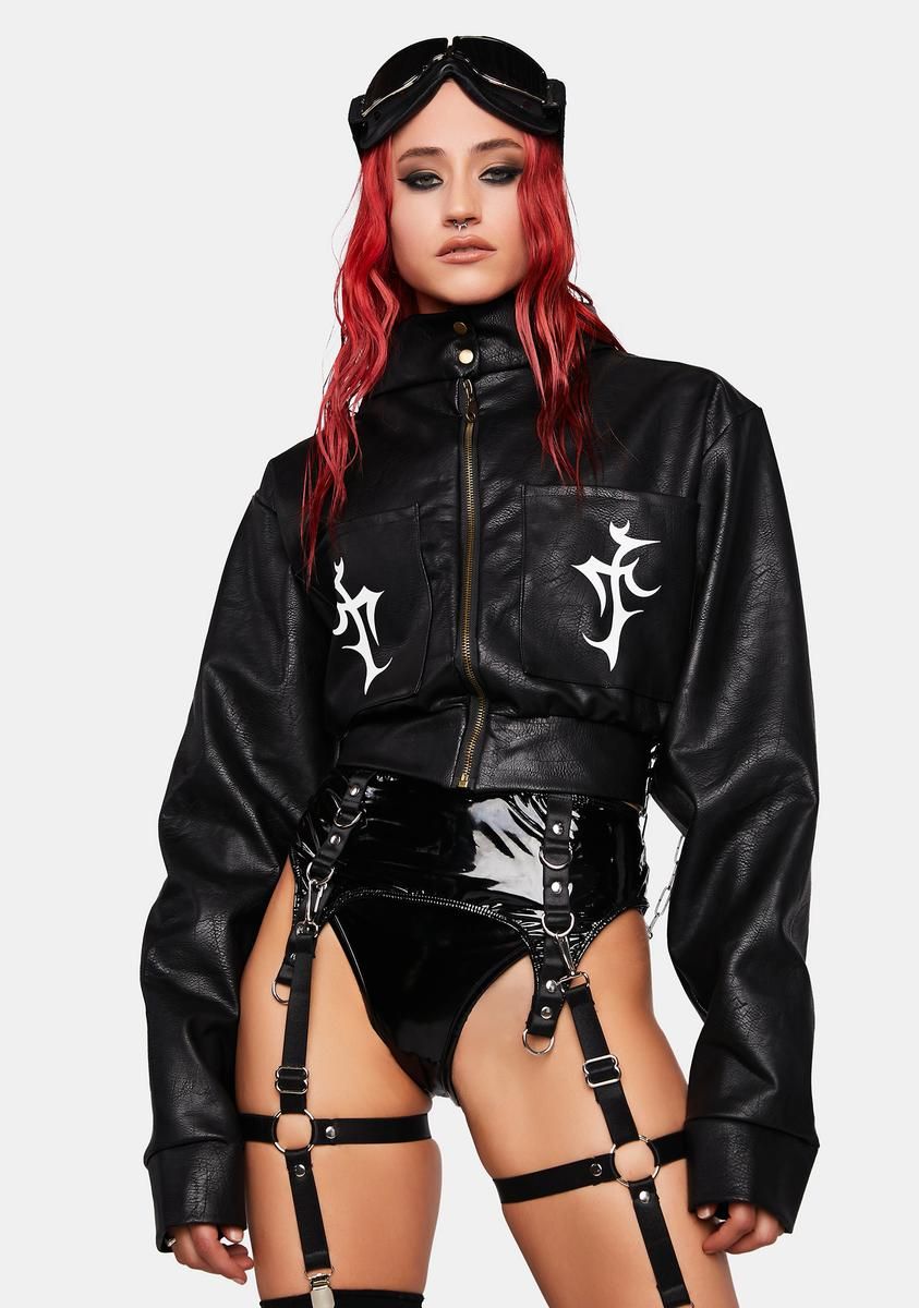Tattooed Vegan Leather Jacket sold by Dolls Kill