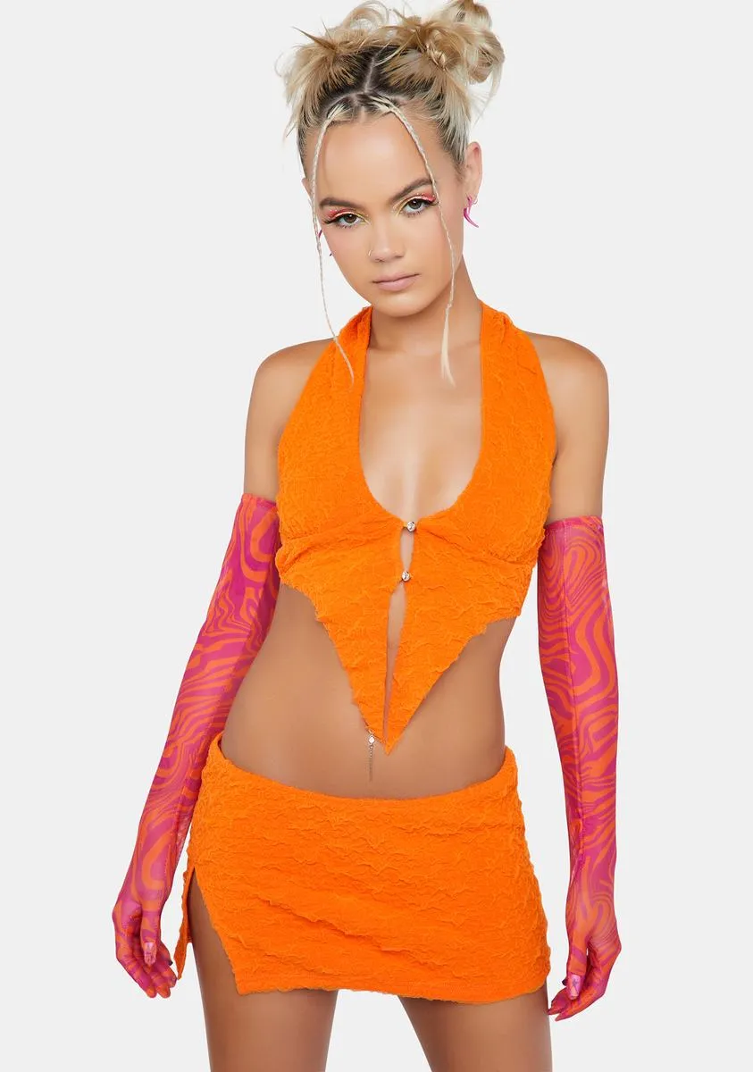 Citrus Know Your Worth Skirt Set sold by Dolls Kill