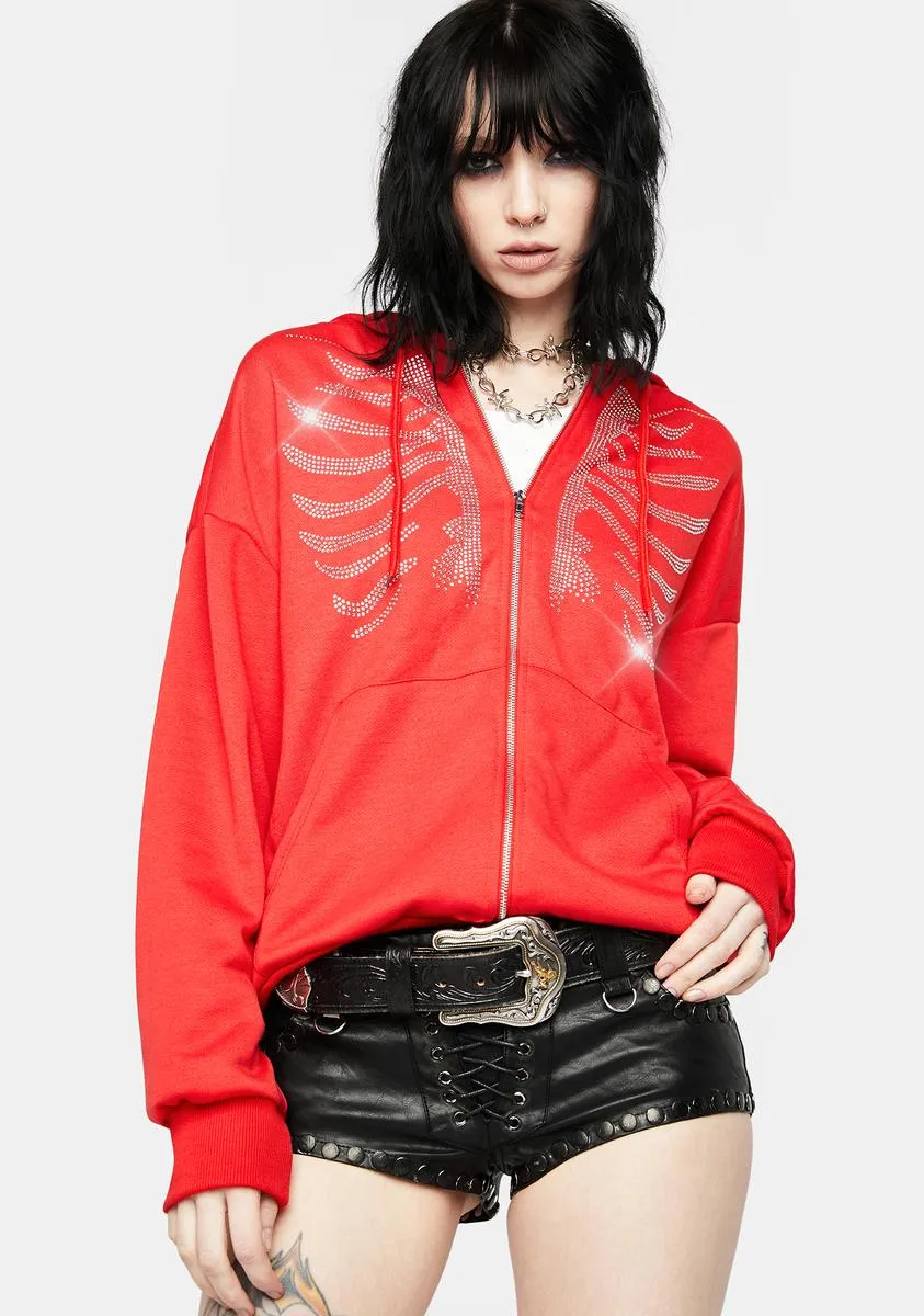 Part Of Me Zip Up Hoodie sold by Dolls Kill