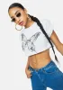 Winds Of Change Butterfly Crop Tee sold by Dolls Kill