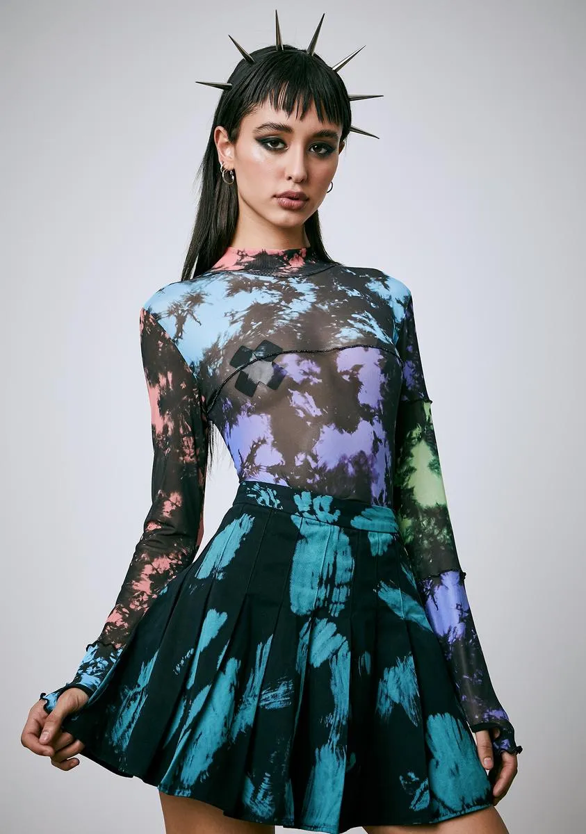 Our Time Now Tie Dye Mesh Top sold by Dolls Kill product image thumbnail 2