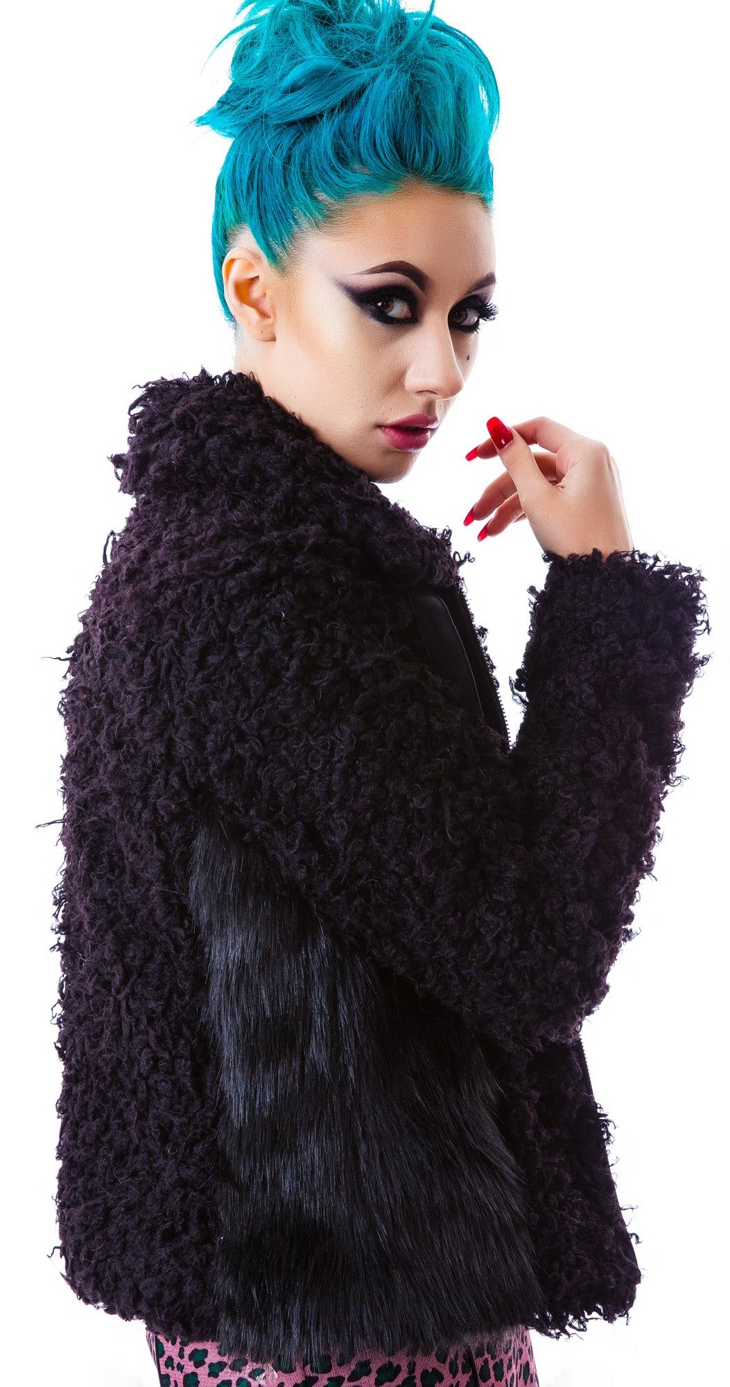 The Teddy Faux Fur Jacket sold by Dolls Kill product image thumbnail 4
