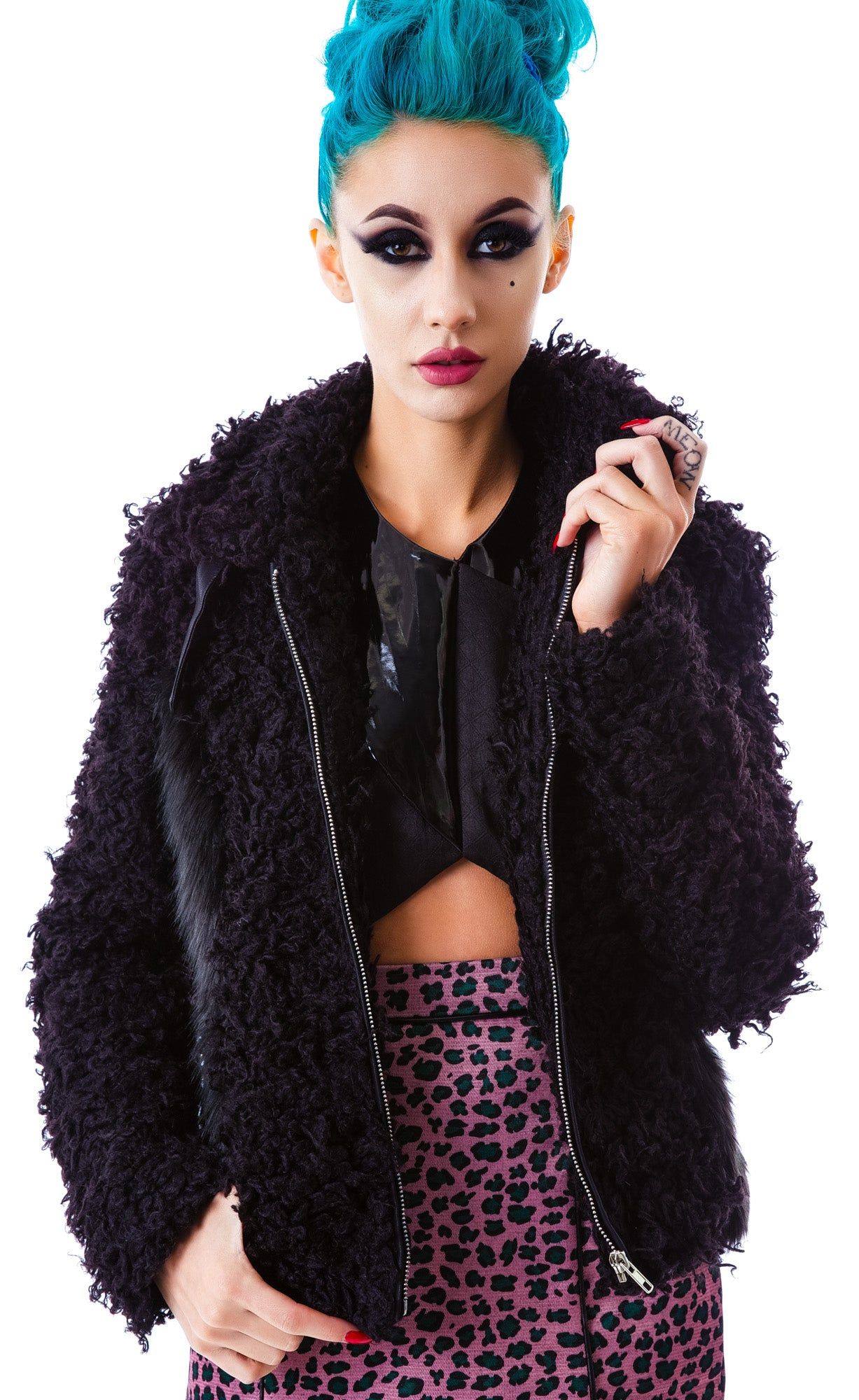 The Teddy Faux Fur Jacket sold by Dolls Kill