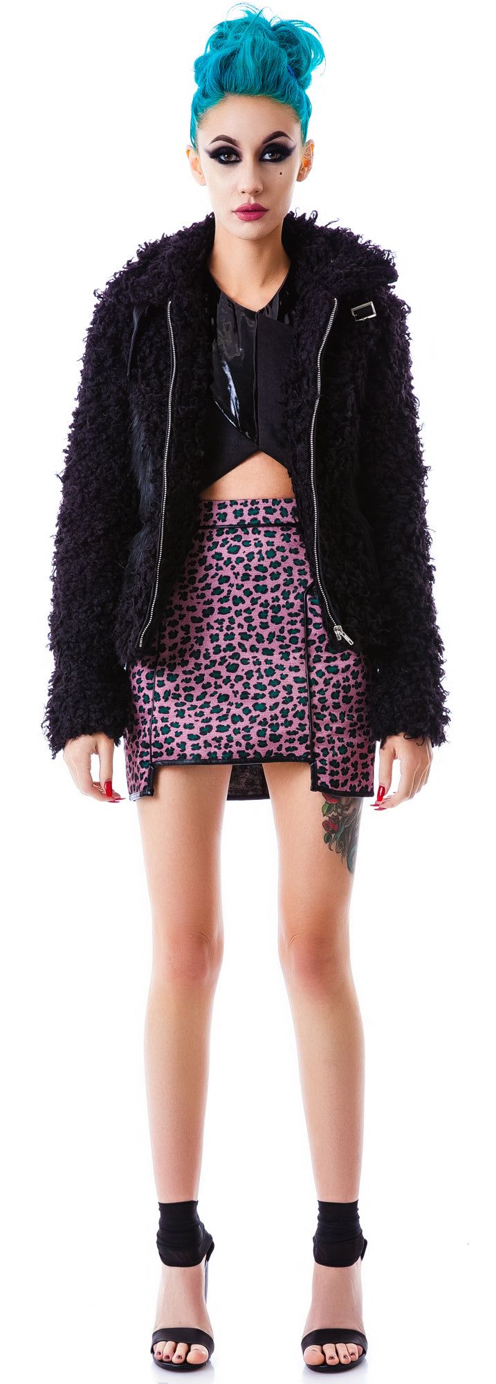 The Teddy Faux Fur Jacket sold by Dolls Kill product image thumbnail 2