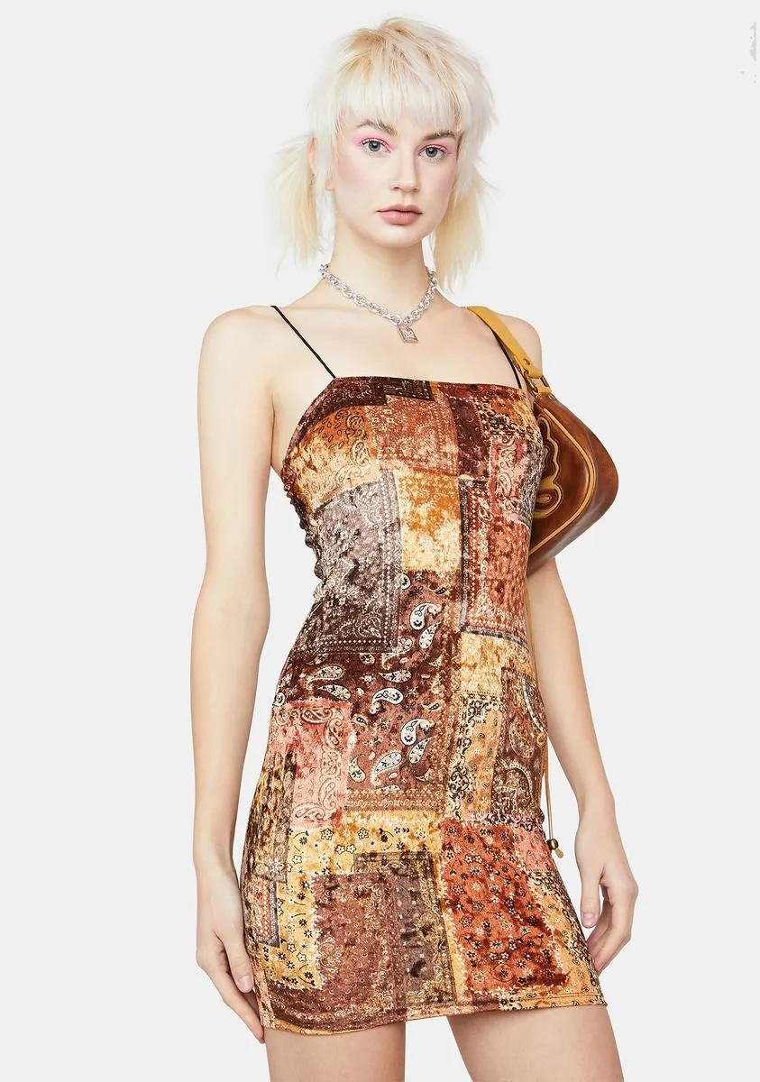 Better For It Patchwork Mini Dress sold by Dolls Kill product image thumbnail 2