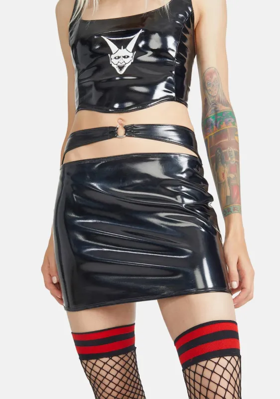 Pierced Mini Skirt sold by Dolls Kill