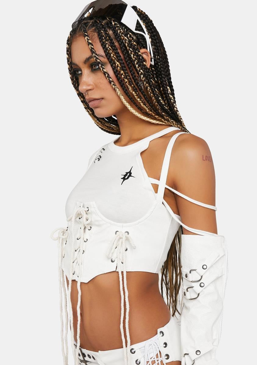 Compression Lace-Up Underbust Corset sold by Dolls Kill product image thumbnail 2