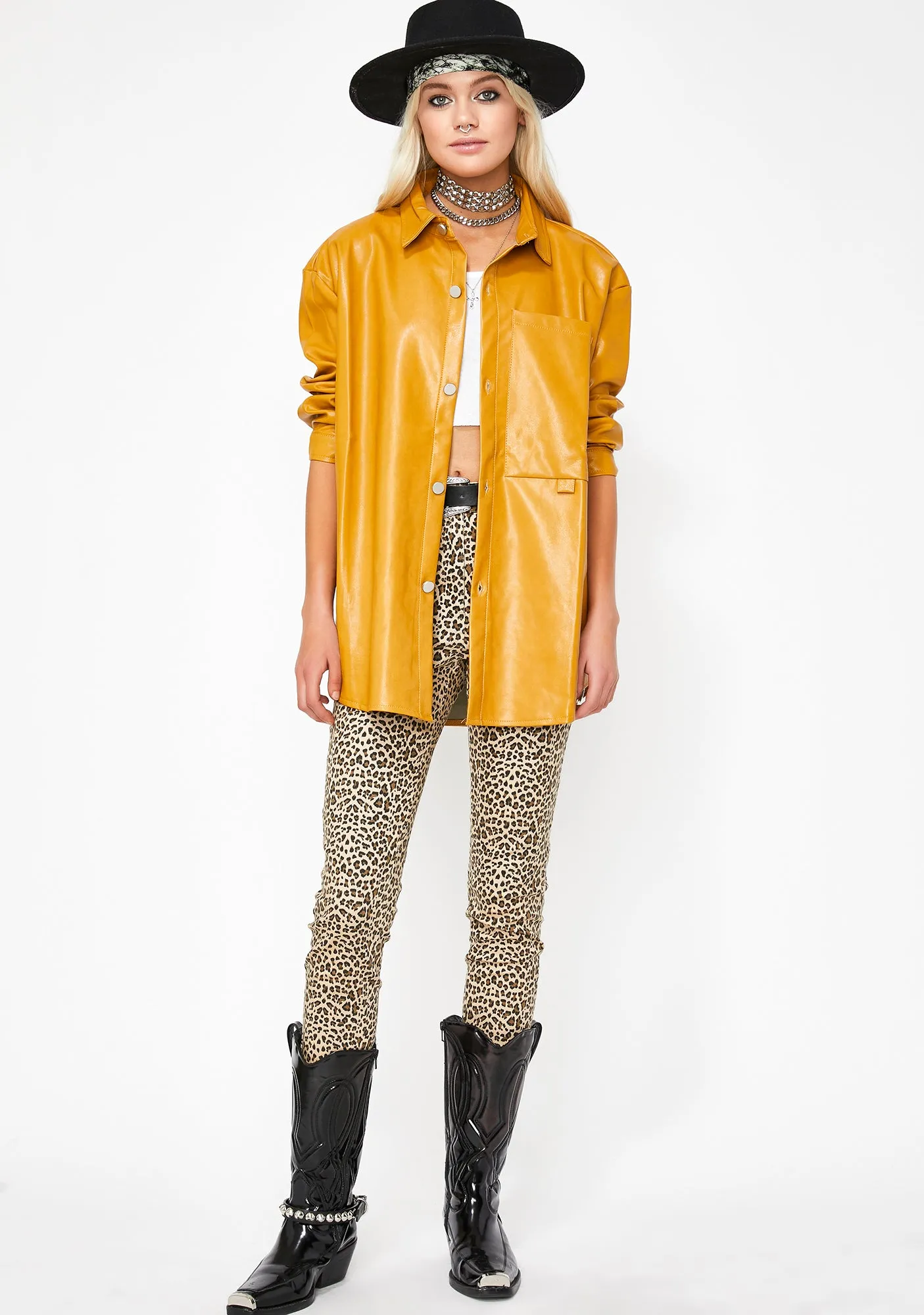 Silent Killa Leather Shirt sold by Dolls Kill product image thumbnail 2