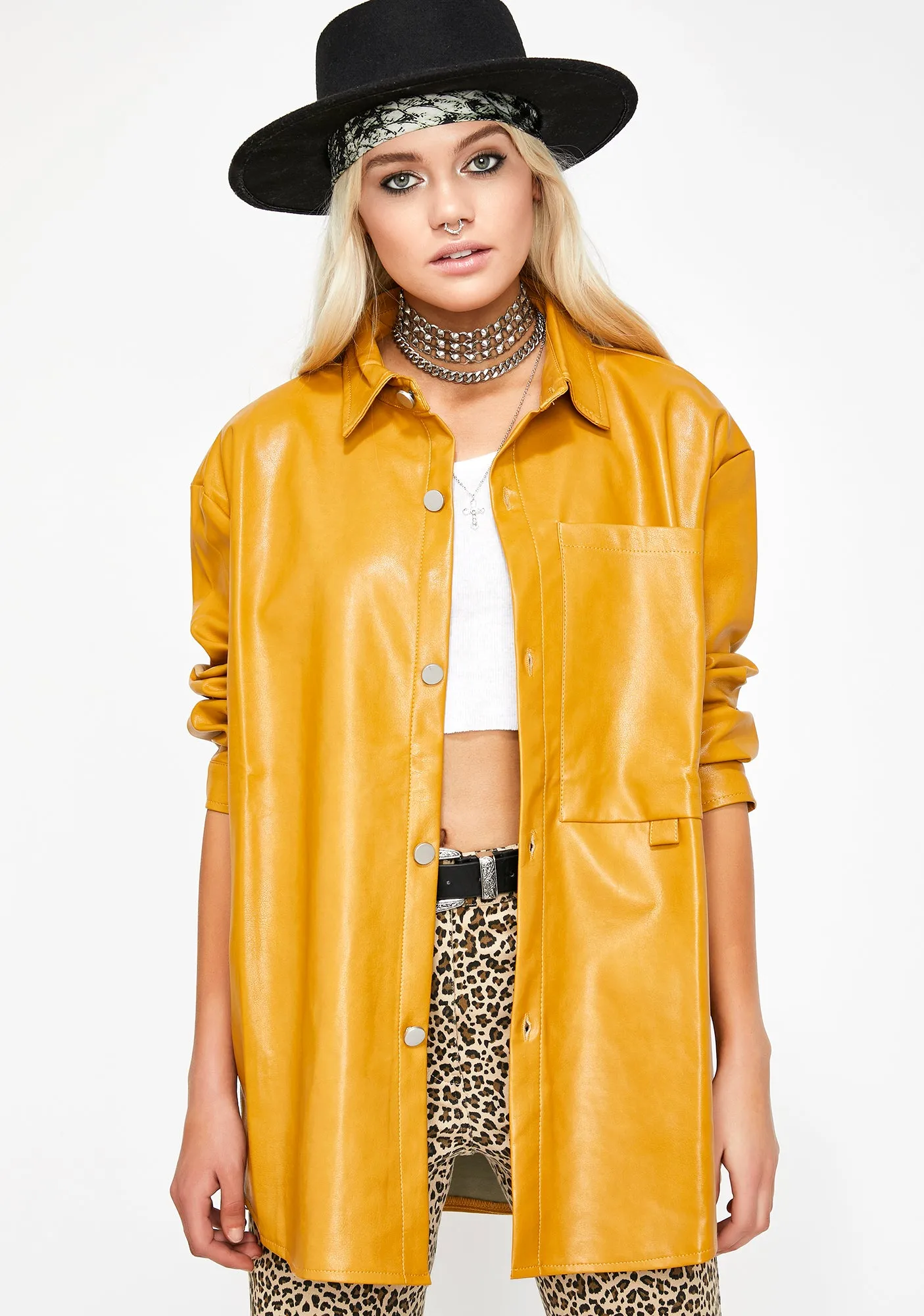 Silent Killa Leather Shirt sold by Dolls Kill product image thumbnail 3