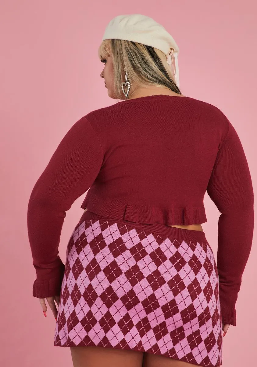 Plus Morning Musings Argyle Mini Skirt sold by Dolls Kill product image thumbnail 4