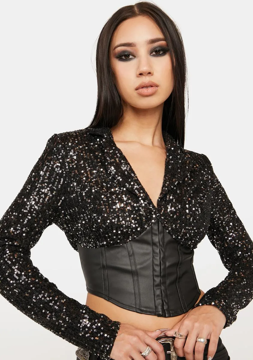 Look And Learn Sequin Blazer sold by Dolls Kill