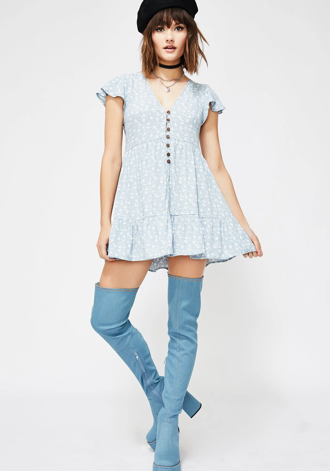 Lucid Dreaming Floral Dress sold by Dolls Kill product image thumbnail 3