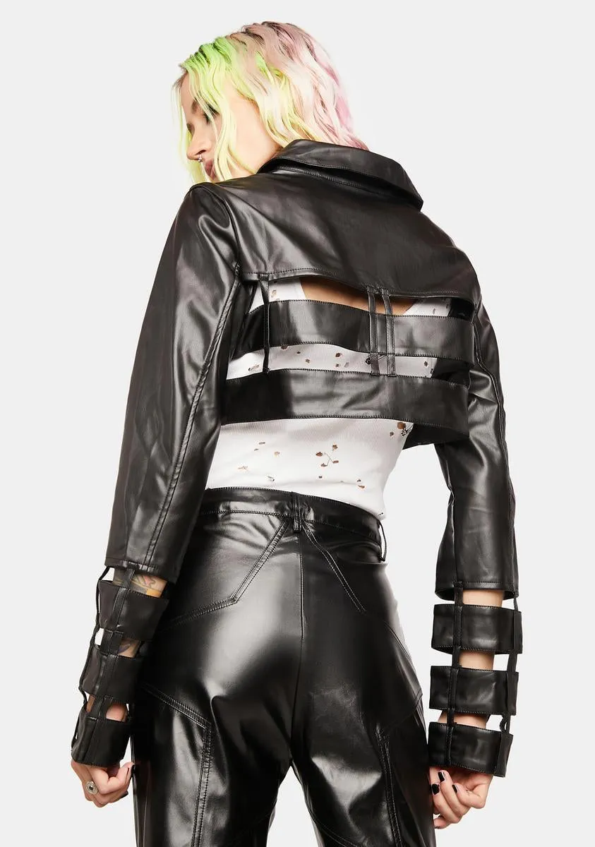 Midnight Star Element Cut-Out Crop Jacket sold by Dolls Kill product image thumbnail 4