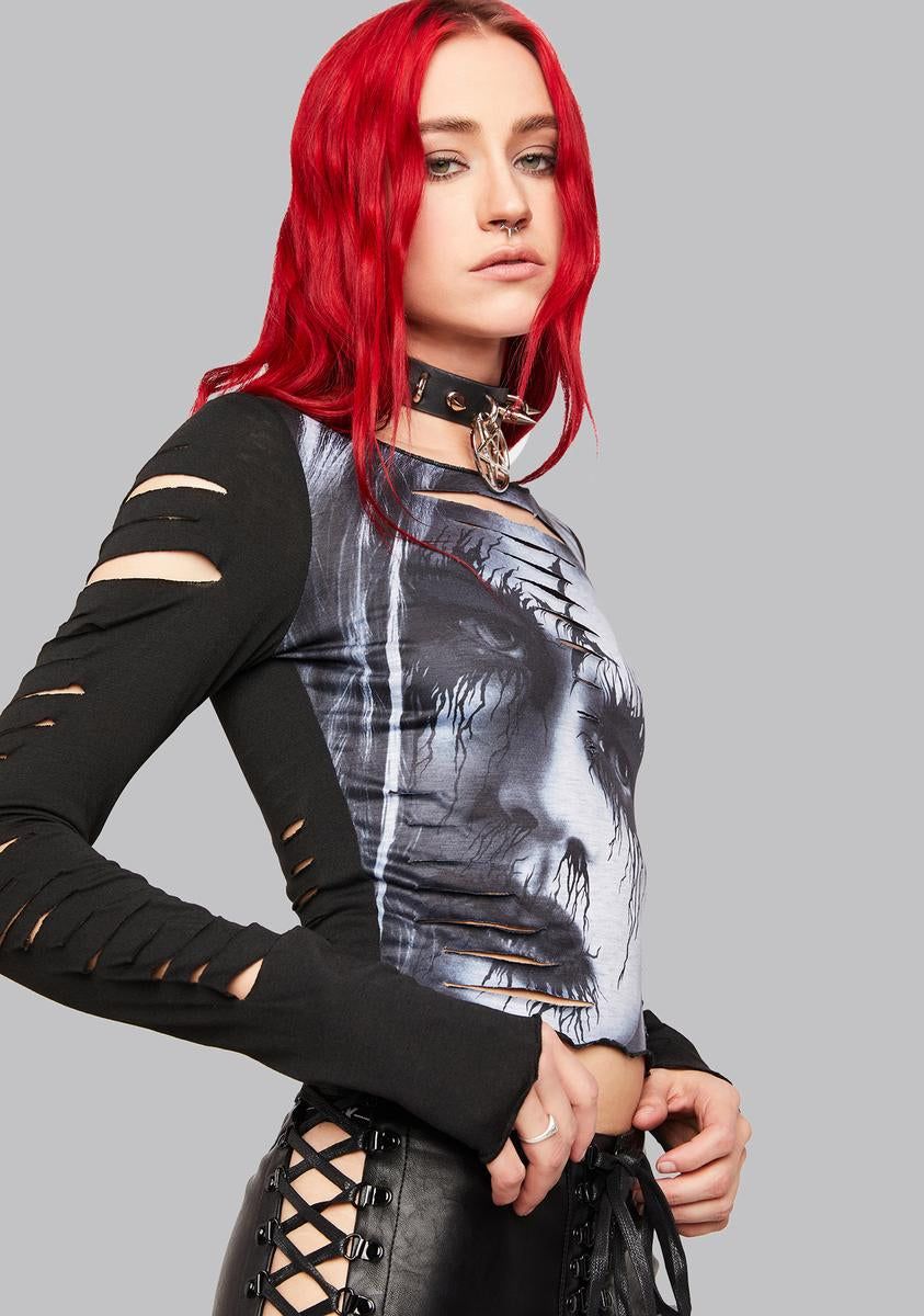 Evil Summoning Distressed Tee sold by Dolls Kill product image thumbnail 2