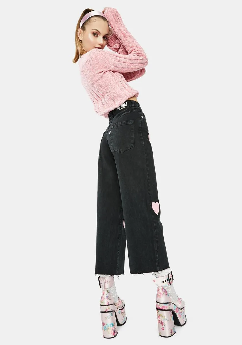 Pink Hearts Skater Jeans sold by Dolls Kill product image thumbnail 4