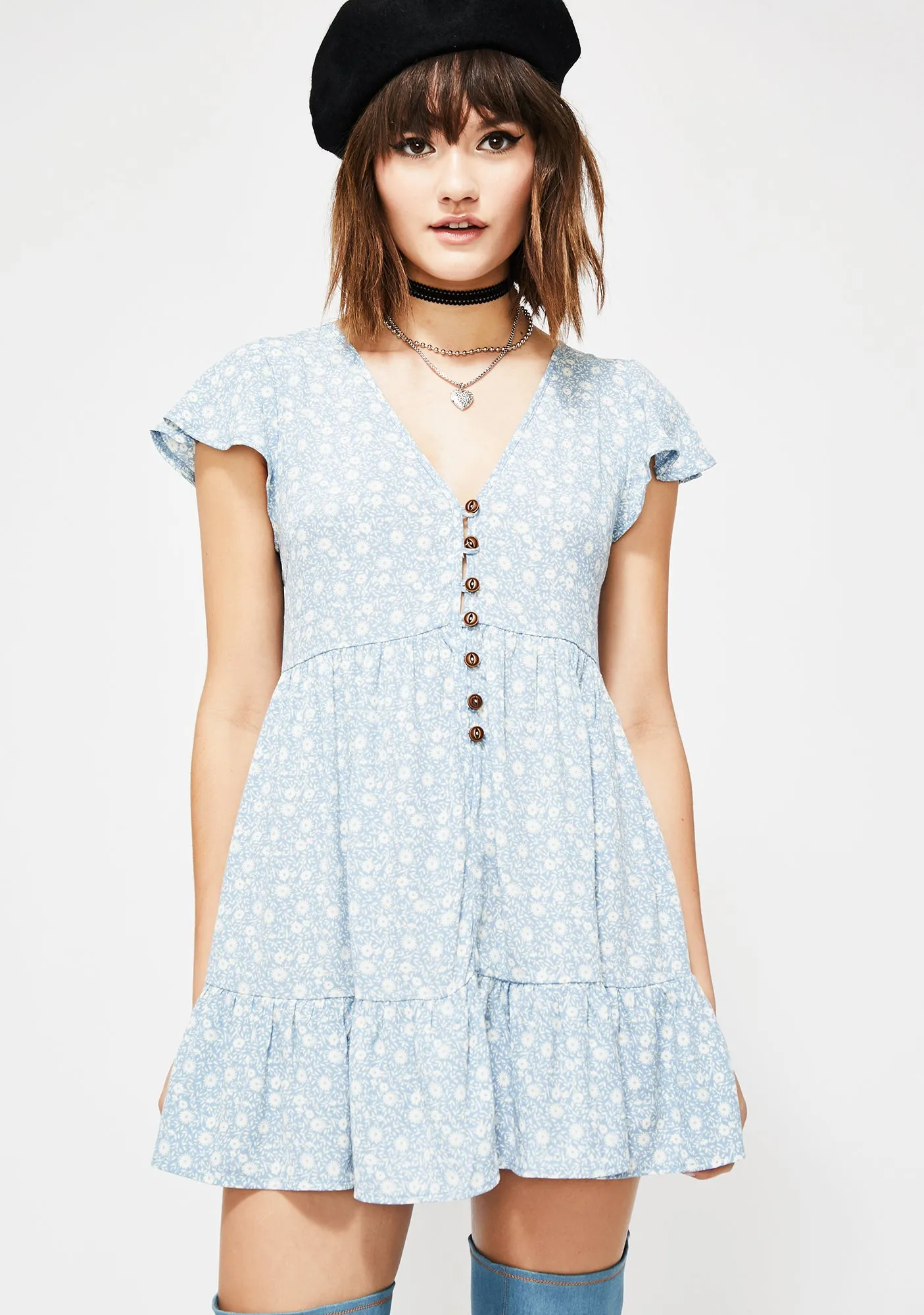 Lucid Dreaming Floral Dress sold by Dolls Kill